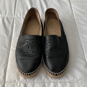 CHANEL  espadrilles black size 38